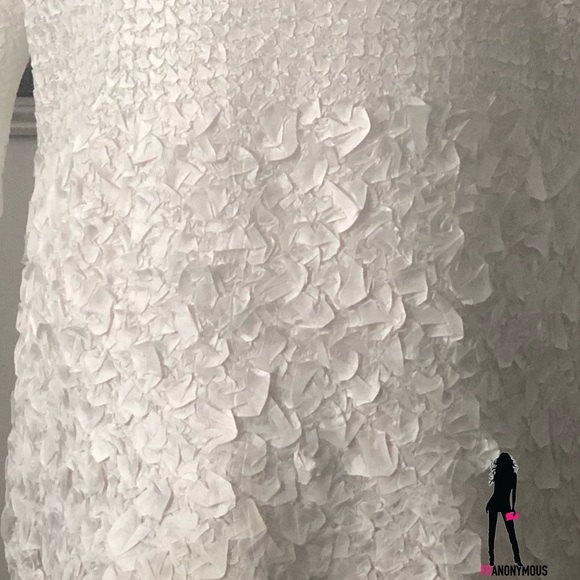 White 3/4 Sleeve Button Front Blouse - Picture 2 of 3